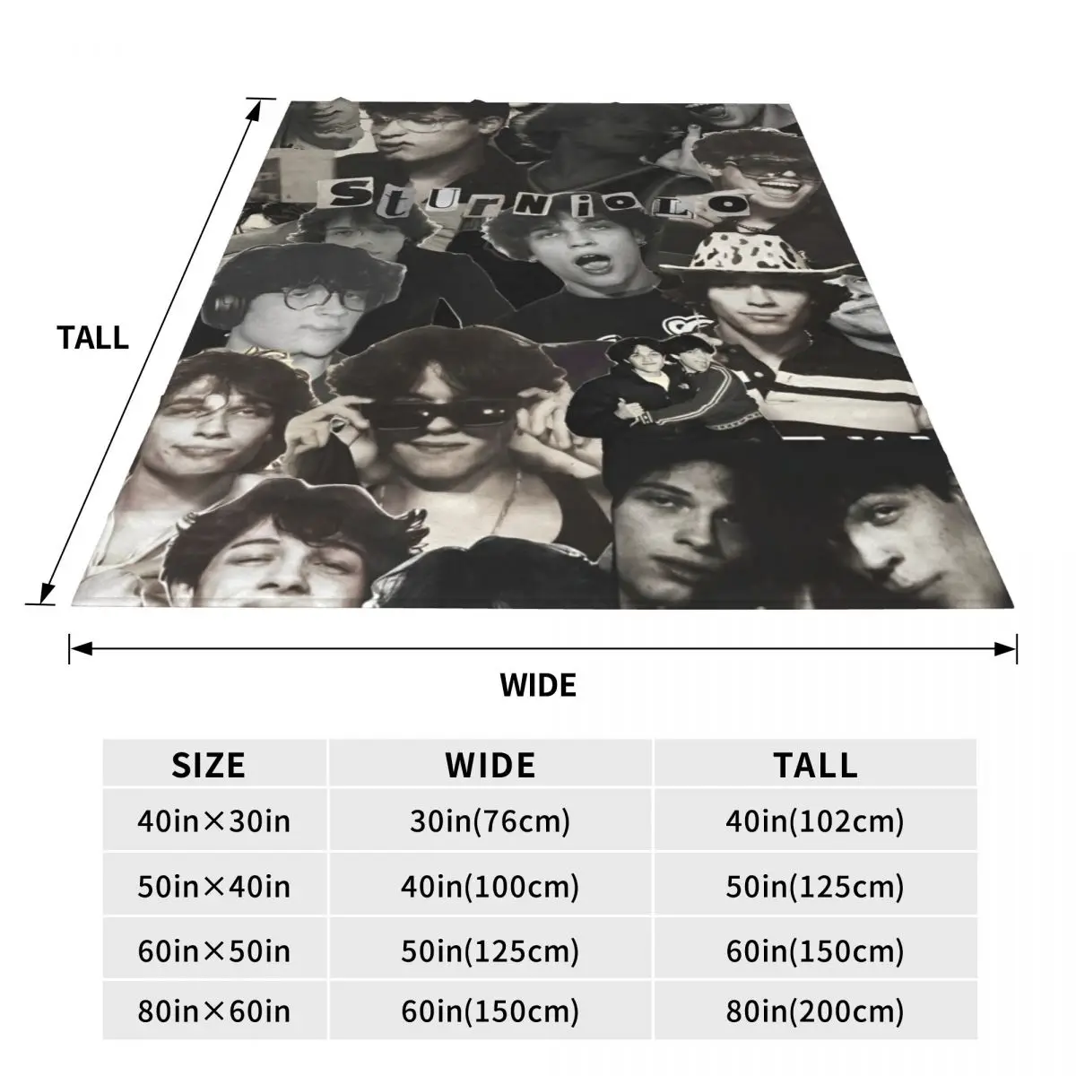 Sturniolo Triplets Blanket Quality Warm Soft Music Throw Blanket Spring Decorative Couch Chair Pattern Bedspread 6