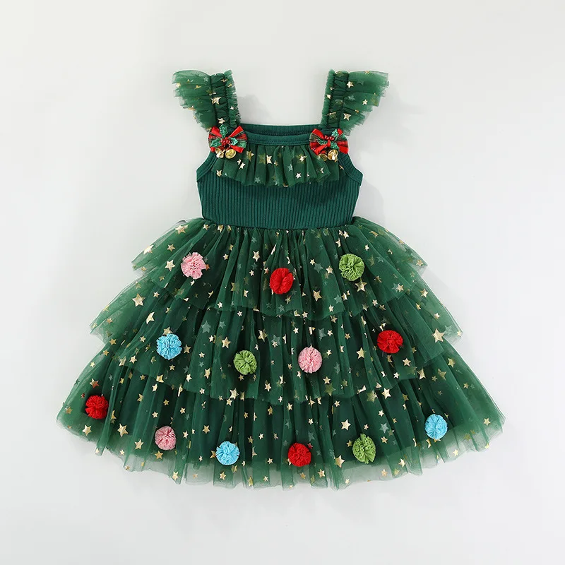 Girls Tulle Christmas Dress – Holiday Sparkle Edition