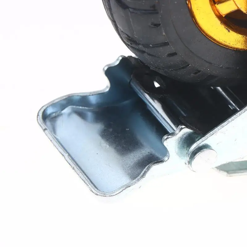 1Pcs Soft Elastic Rubber Caster 3/4 Inches Universal Caster Wheels Profile Castor Wheels With Brakes Floor Marks Silent Casters