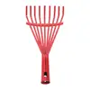 Carbon Steel Grass Rake Hand Rake Wire Broom Nine Tooth for Leaf Cleaning Garden Tool for Garden Maintenance Plant Care 1