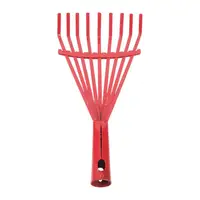 Carbon Steel Grass Rake Hand Rake Wire Broom Nine Tooth for Leaf Cleaning Garden Tool for Garden Maintenance Plant Care 1