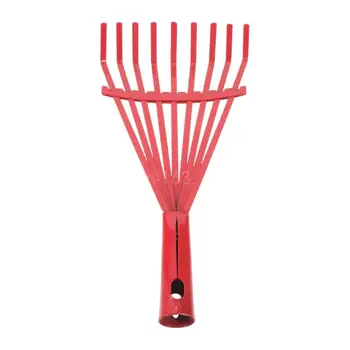 Carbon Steel Grass Rake Hand Rake Wire Broom Nine Tooth for Leaf Cleaning Garden Tool for Garden Maintenance Plant Care 1