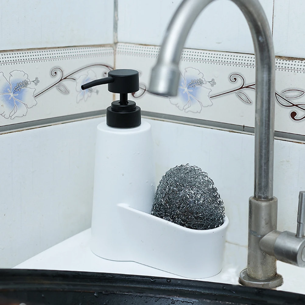 Kitchen Dish Soap Dispenser With Sponge Holder Bathroom Liquid Soap Dispenser Pump Bottle Dinnerware Clean Home Kitchen supplies soap dispenser soap liquid box pressing soap liquid box