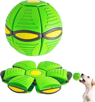 Indestructible Dog Toys Flying Saucer for Aggressive Chewers, Chew-Proof Outdoor Ball, Interactive Training Toy for All Dogs 1