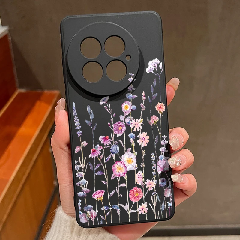 Vibrant Flower Pattern Shockproof Soft TPU Phone Case
