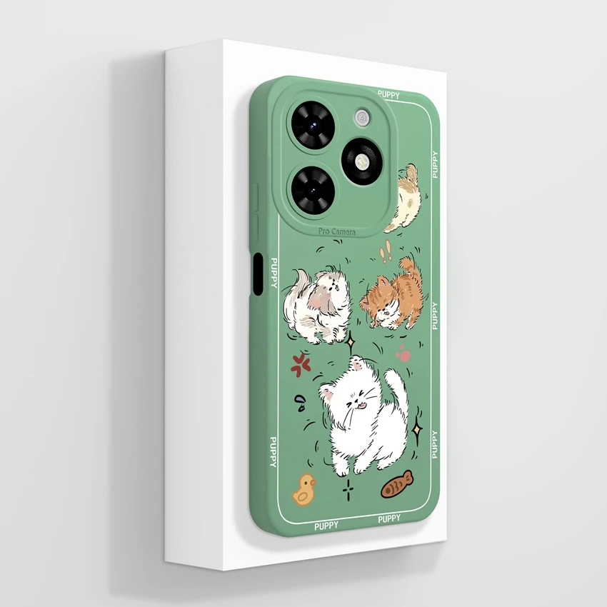 Beautiful Fairy Tale Village Pattern Liquid Silicone Anti-Slip Protective Phone Case