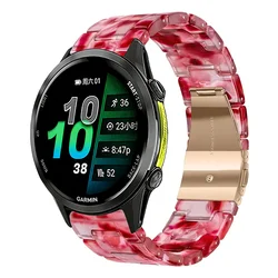 Resin Strap: Comfortable Bracelet for Smartwatches (20mm/22mm) (Ruby red)