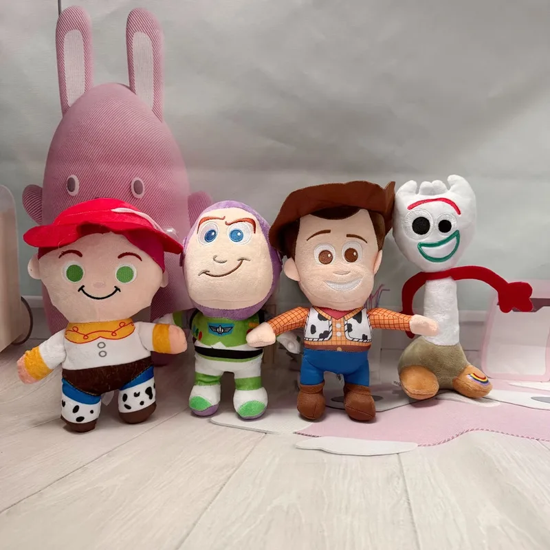 12/25cm Disney Toy Story Woody Buzz Lightyear Lotso Q-Version Plush Toy Backpack Pendant Children'S Hug Pillows Gift Decoration