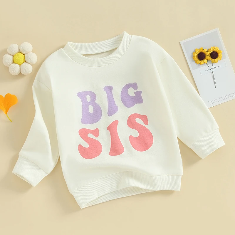 

Newborn Baby Girl Big Sister Little Sister Matching Outfits Big Lil Sis Sweatshirt Romper Baby Sister Sweatshirts Crewneck