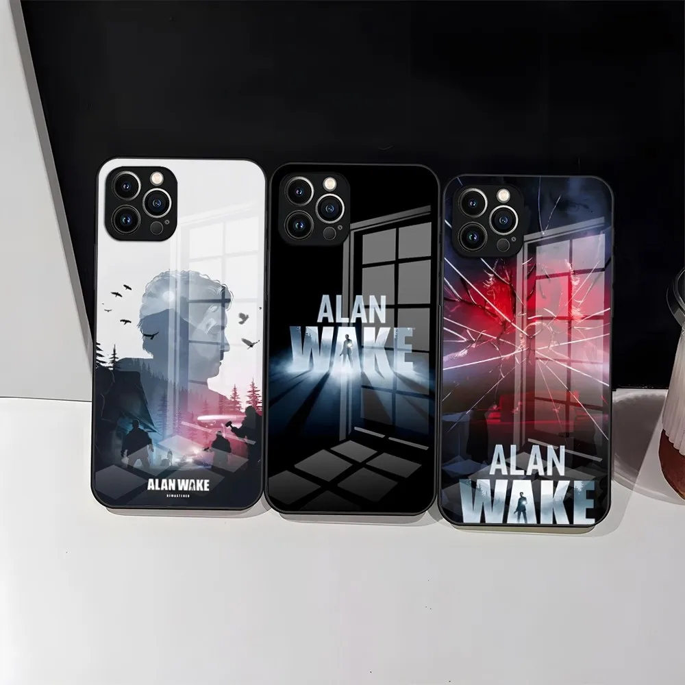 Alan Wake Game Phone Case Tempered Glass For Iphone 15 Pro Max 13 12 Mini 11 14 Plus X Xr Xs 8 7 Plus Se Back Cover