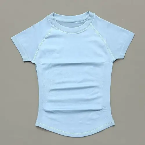 HISTELLO Sport Short Sleeve Top Seamless Yoga Leotard Clothing Women Running Sports T Shirt Workout Shirts Fitness Sports Vest - Image 20