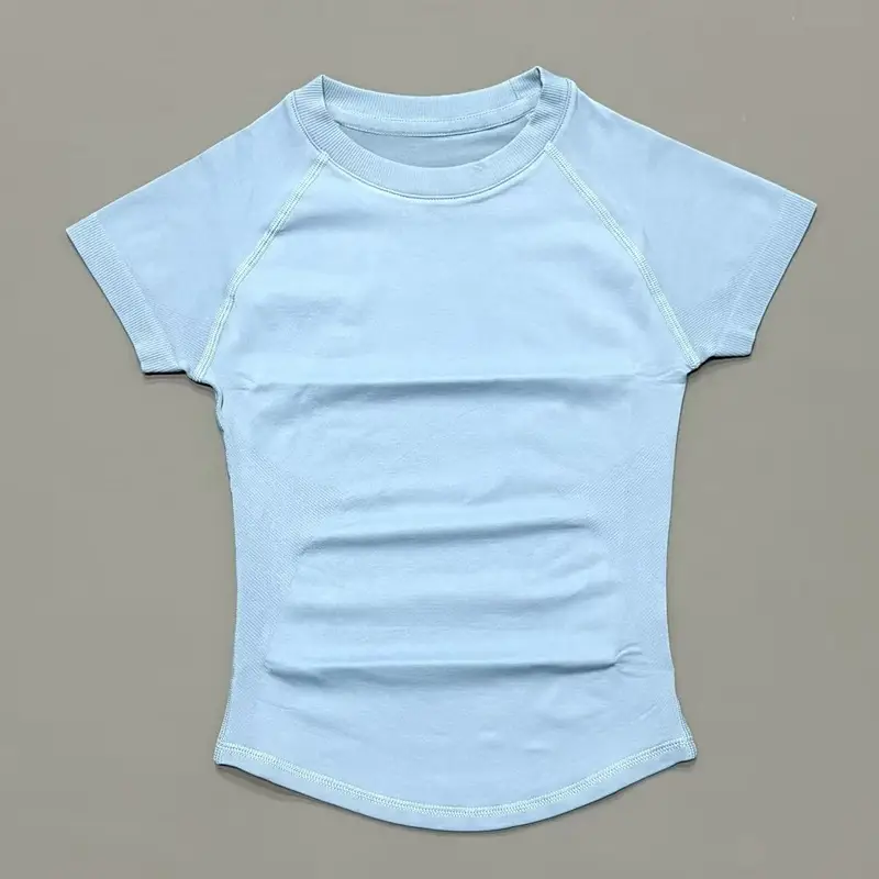 HISTELLO Sport Short Sleeve Top Seamless Yoga Leotard Clothing Women Running Sports T Shirt Workout Shirts Fitness Sports Vest - Image 20
