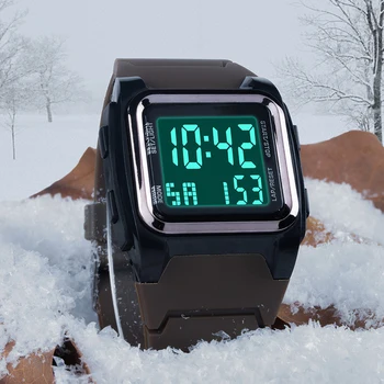 YIKAZE Men's Sports Watch Multifunction Outdoor Sport Watch 50M Waterproof Calendar Week LED Digital Clock Electronic Wristwatch 1