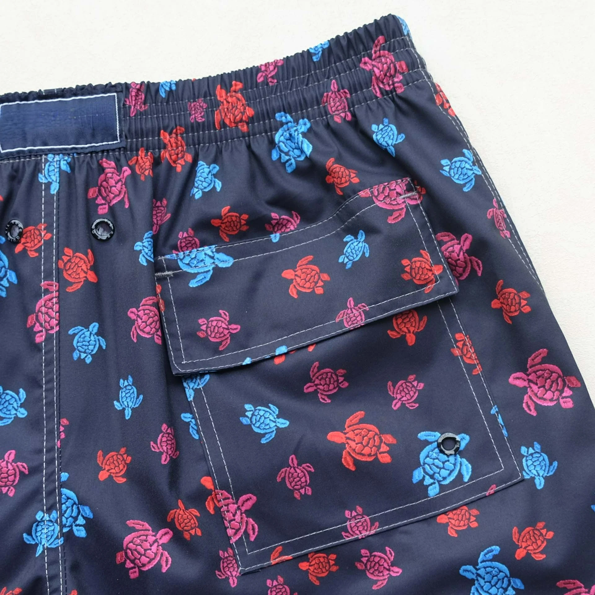 High Quality Summer New Styley Beach Surf Swimwear Multicolore Turtles 4 Way Stretch Printed Board Shorts Mesh Surf Trunks