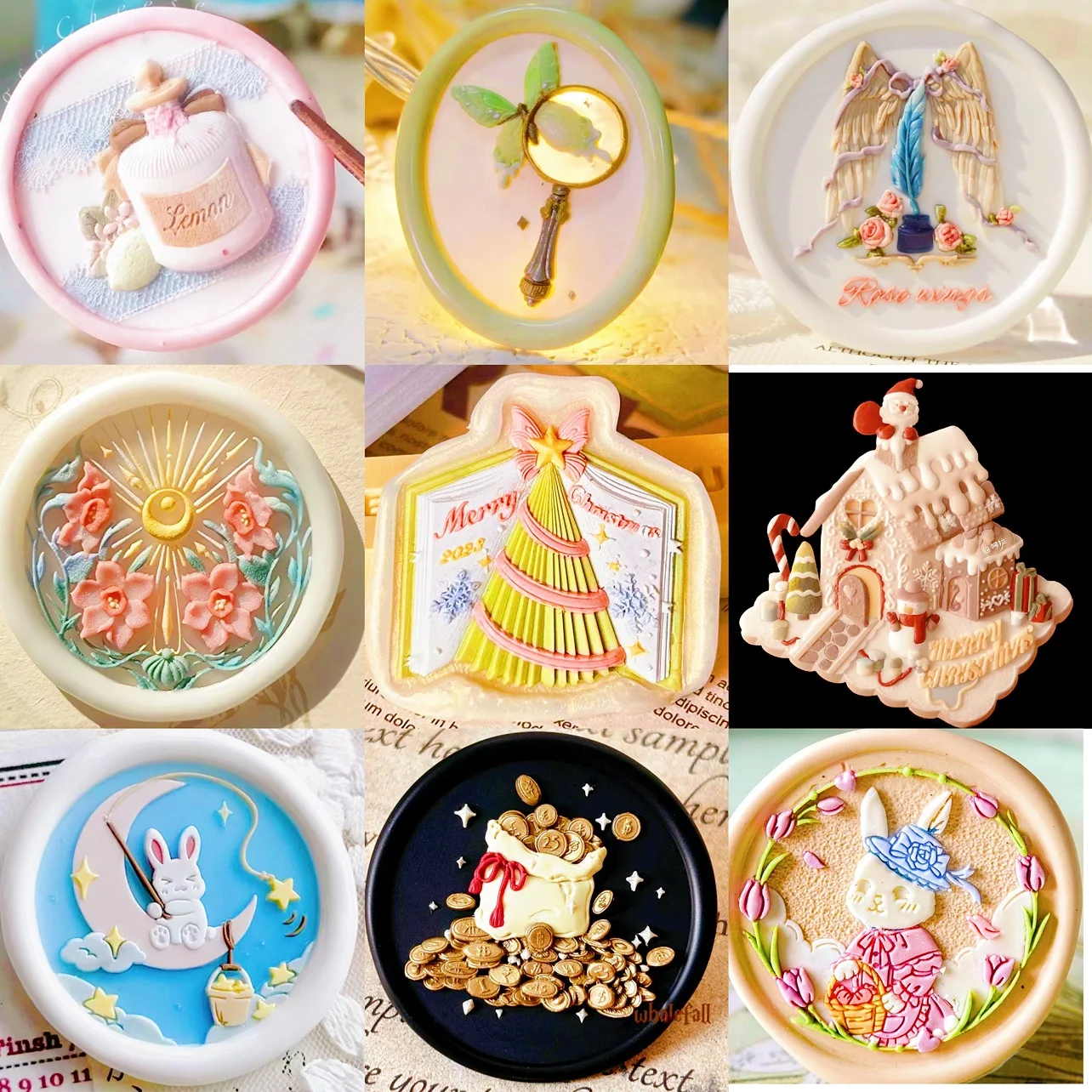 Bronze Seal Fire Seal Rabbit Perfume Bottle Cisas House  Biological Recordings Invitation Card Gift