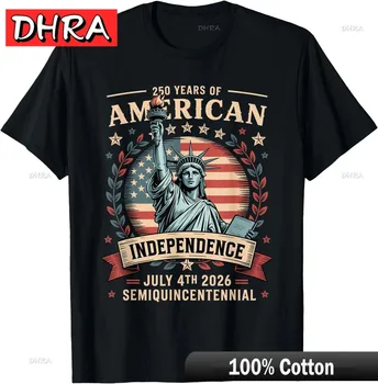 250 Years Of American Independence : Statue of Liberty - 100% Cotton Tee