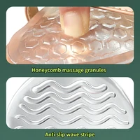 Semelles intérieures pour sandales pour femmes, chaussures à talons hauts, demi-coussin féminin, réduit la douleur par Friction, coussinet en Silicone pour l'avant-pied, coussinet de soins antidérapant pour les pieds 3