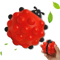 3D Ladybug Pop Fidget Toy, Squishies Sensory Bubble Popper Push Squeeze Balls Stress Relief Early Education Toys Gift Christmas 1