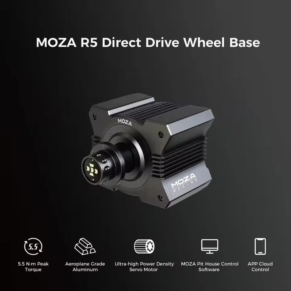 MOZA R5 Racing Simulator Gaming Steering Wheel Servo Direct Drive Base Gaming Steering Wheel Pressure Pedal Equipment