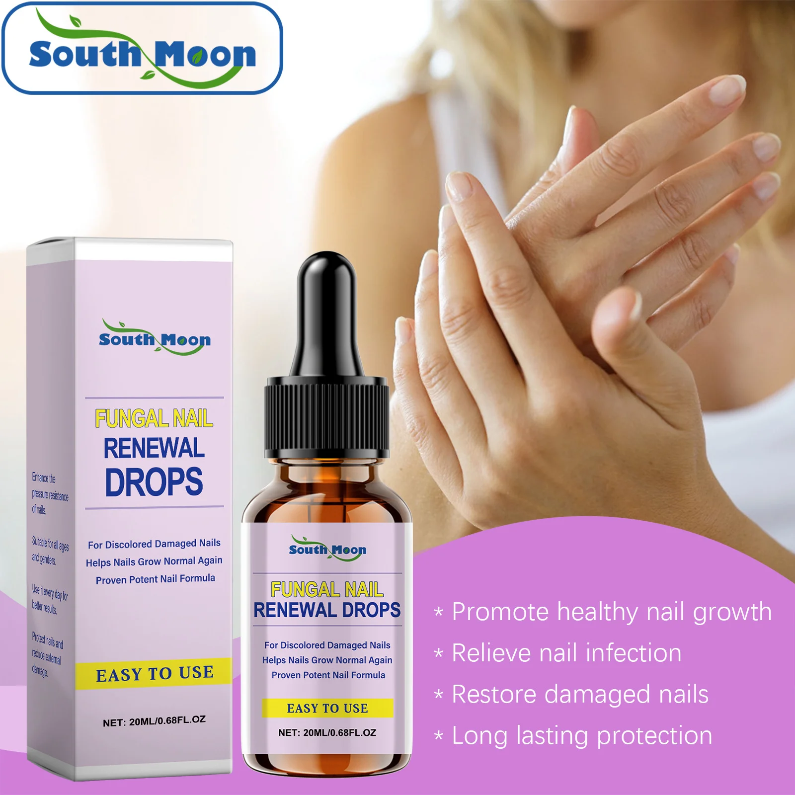 Fungal Nail Repair Drops Infection Nail Removal Anti Paronychia Improve Broken Cracked Discolored Toenail Renewal Care Essence nail fungus remover