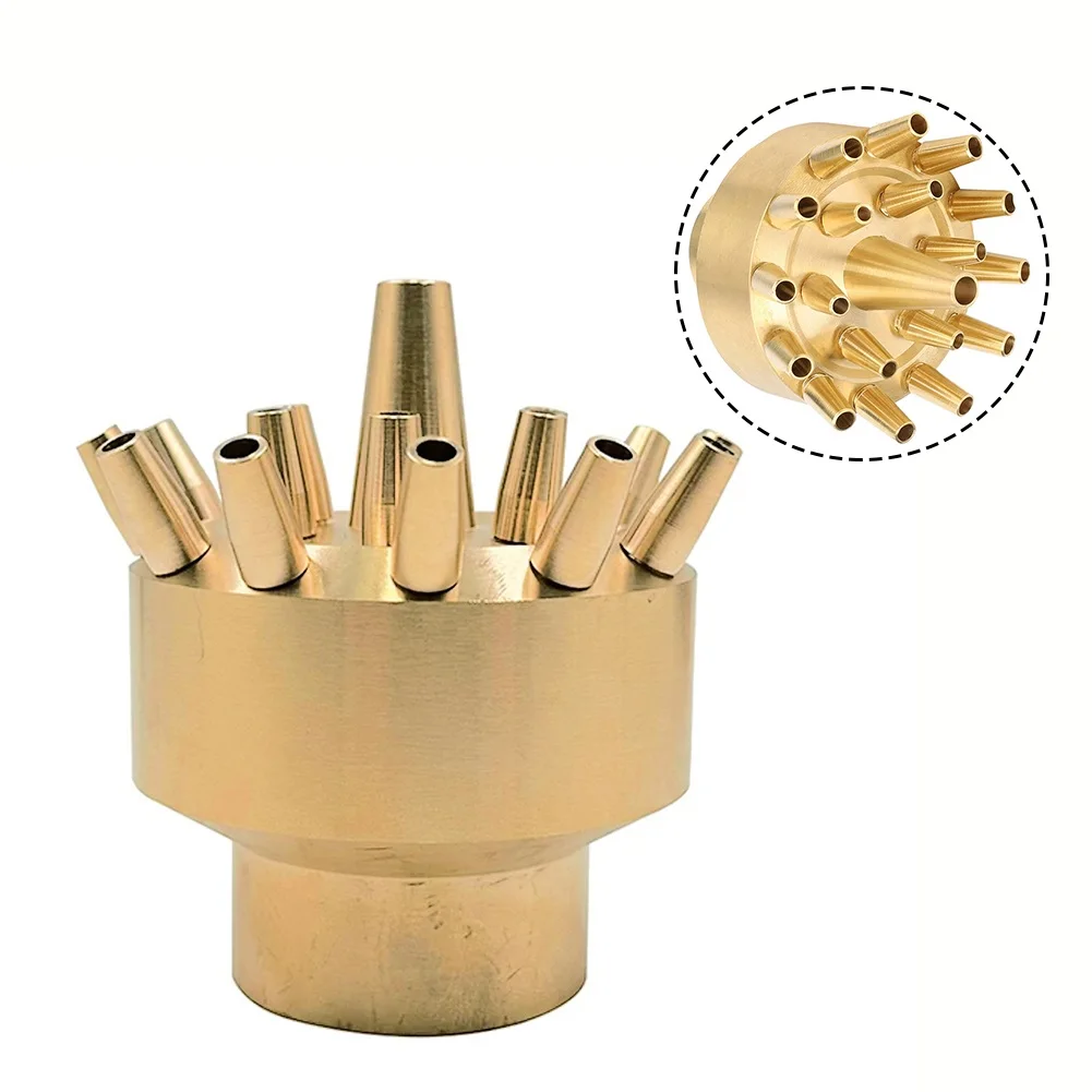 

Fountain Water Feature Nozzle Sprinkler Copper Non Adjustable Three-Layer Water Spray Nozzle Garden Fountain Decoration