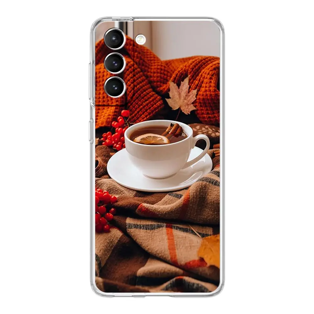 Maple Leaf Autumn Design Clear Phone Case