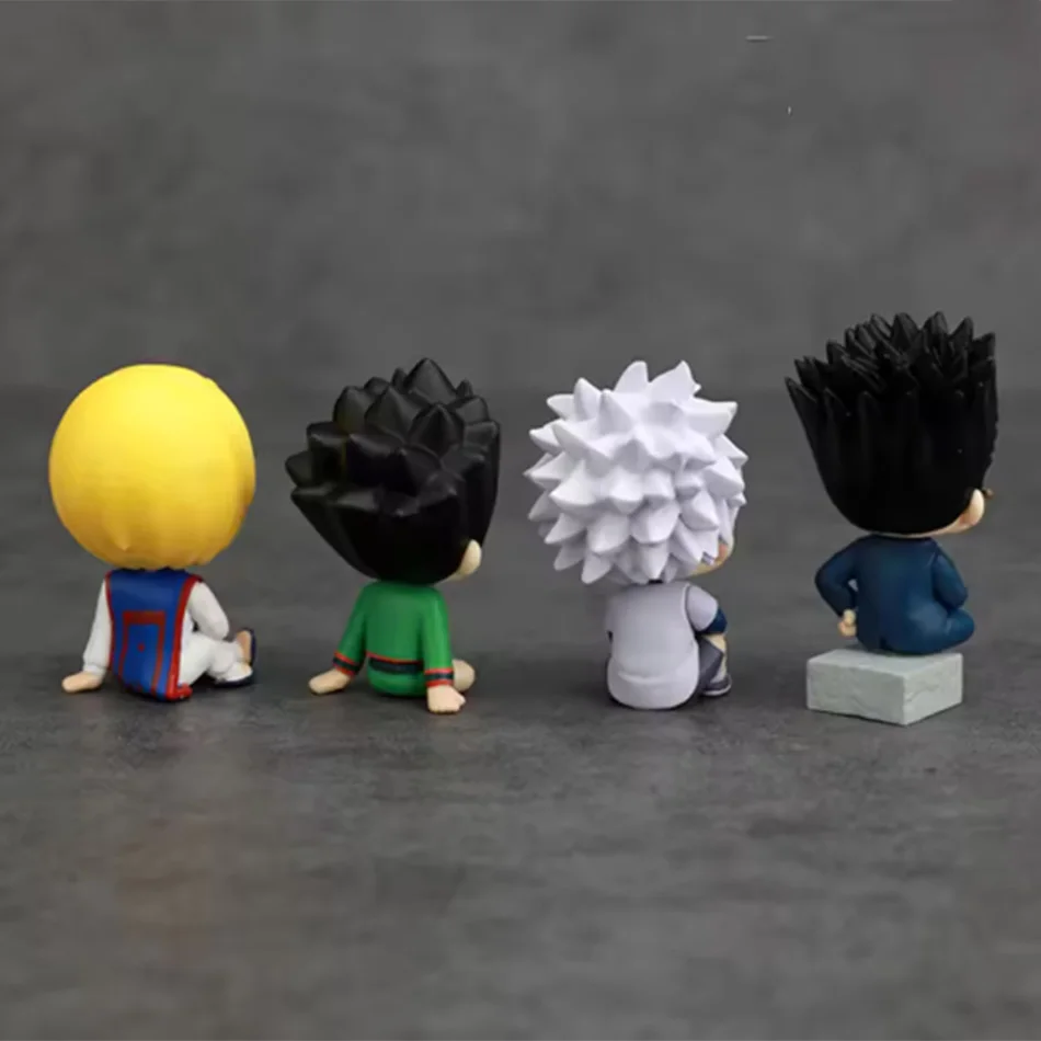 Anime Figure Collection: Killua Zoldyck, Kurapika, Hisoka, and Feitan Miniature Figures