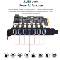 USB 3.0 PCI-E Expansion Card 7 Ports USB 3.0 Hub Adapter External Controller PCI-E Extender PCI Express Card for Desktop PC - Image 3