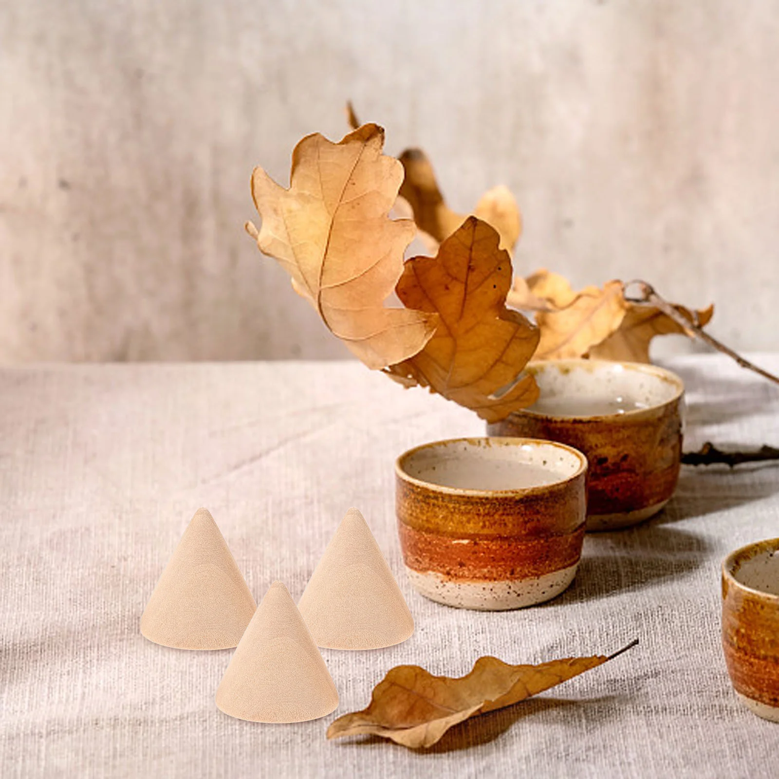 

Wooden Ring Cones Christmas Craft Art 10Pcs Natural Wood Cone Ring Holders Unpainted Wooden Cones Craft Paint Jewelry