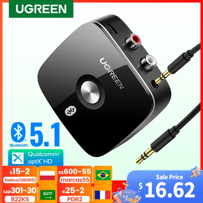 Ugreen Bluetooth Rca Receiver 5 0 Aptx Ll 3 5mm Jack Aux Wireless Adapter Music For Tv Car Rca Bluetooth 5 0 Audio Receiver Wireless Adapter Aliexpress