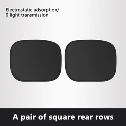 SEAMETAL 4-Layer Car Window Sun Shade with Ultra-Light Electrostatic Curtains and 99.9% UV Protection (Rear 2pcs)