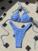 Sexy Knitted Hollow Handmade Crochet Bikini Set Women Pink Bandage Criss Cross Micro Swimsuit 2025 Bathng Suit Thong Swimwear