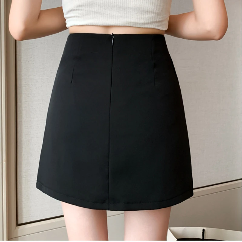 2024 Women Korean High Waist Solid Oversized Elegant Pencil Skirts Big Bow Knotted Female Summer A-Line Diamond Mini Short Skirt