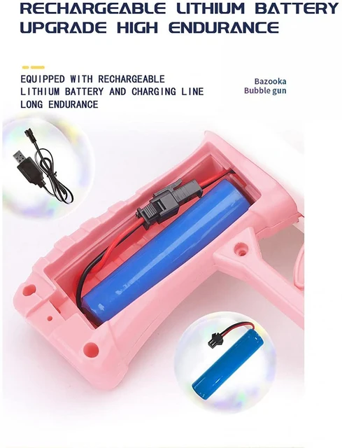 76 80 Hole Gatling Bubble Machine for Children Automatic Bubble Gun with Light Electric Bubble Maker Toy For Kids 4