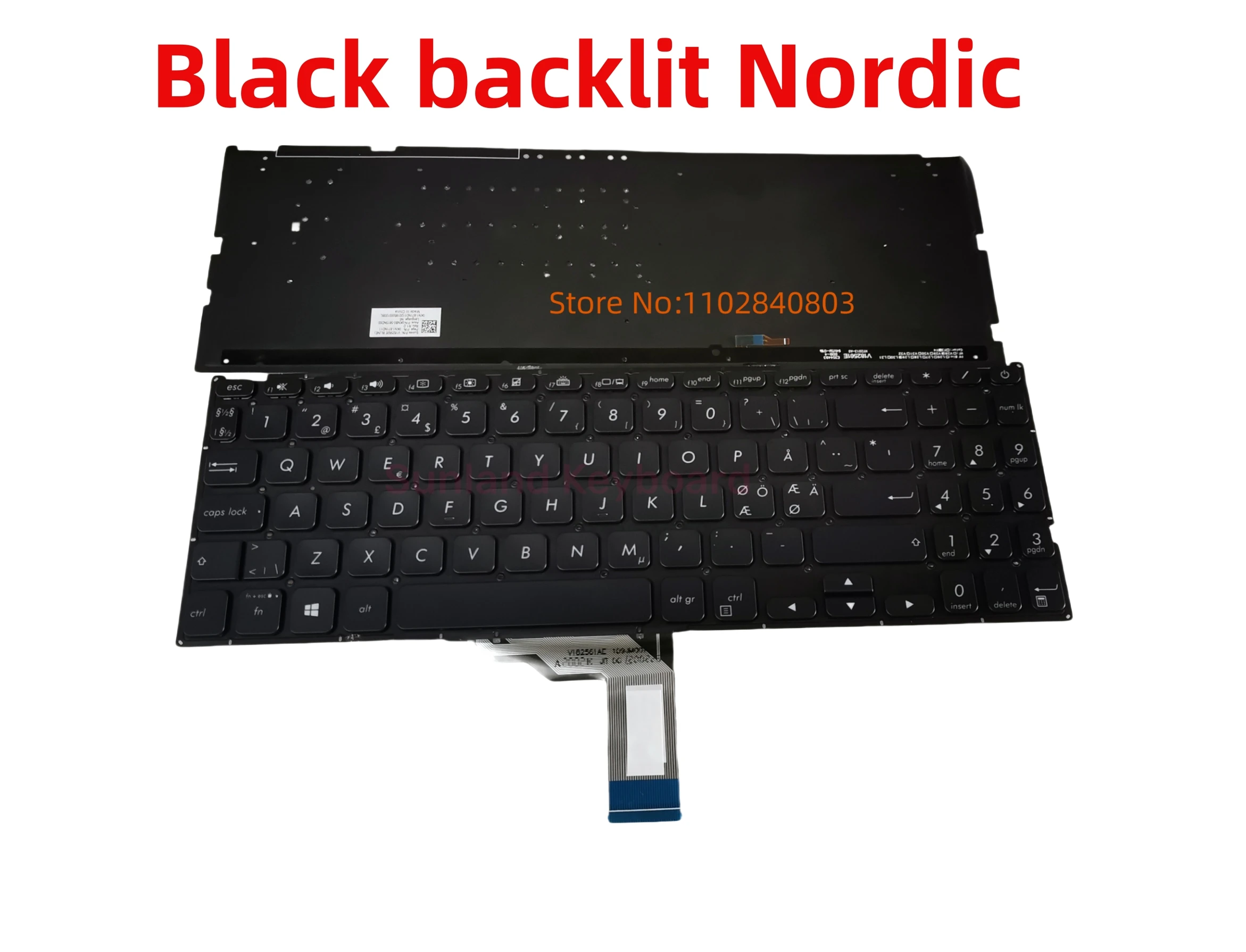 ASUS 비보북용 북유럽, 벨기에, 포르투갈어, 체코 키보드, X512, X512FA, X512DA, X512UA, X512UB, F512DA, F512DA-WH31, F512FA, F512UA, 신제품