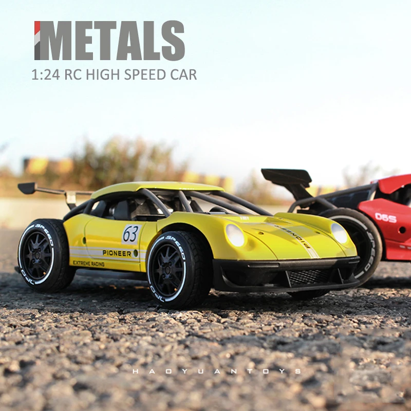 

1:24 15km/h RC High Speed Stunt Alloy Car Off Road Drift Racing Electronic Radio Control Vehicle Metal Car Gifts Toys for boys