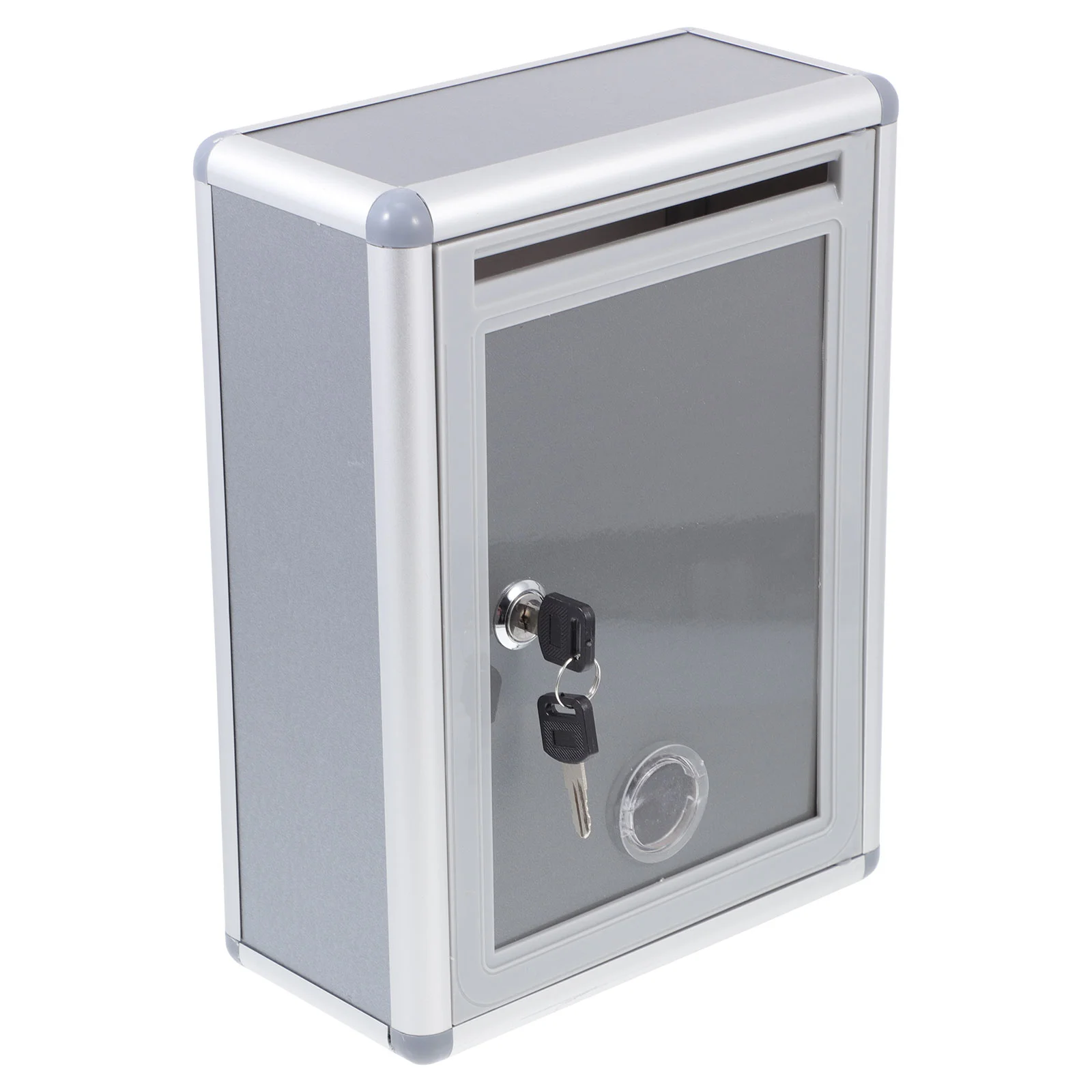 Yellow Suggestion Box With Lock Letter Box Cards Post Complaint Metal Office Supplies Mailboxes Garden Supplies