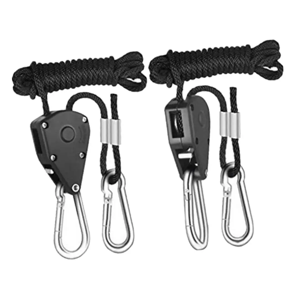 2Pcs 8Ft Long Adjustable Light Rope Hanger 68Kg Capacity Rust Resistant
