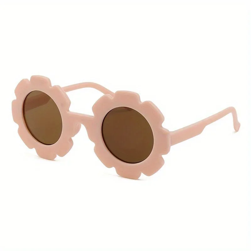 Fashion Sunglasses Fresh Cute Sweet Flower Round Boys Girls Outdoor Sports Vacation Travel Supply Photo Prop Eyewear