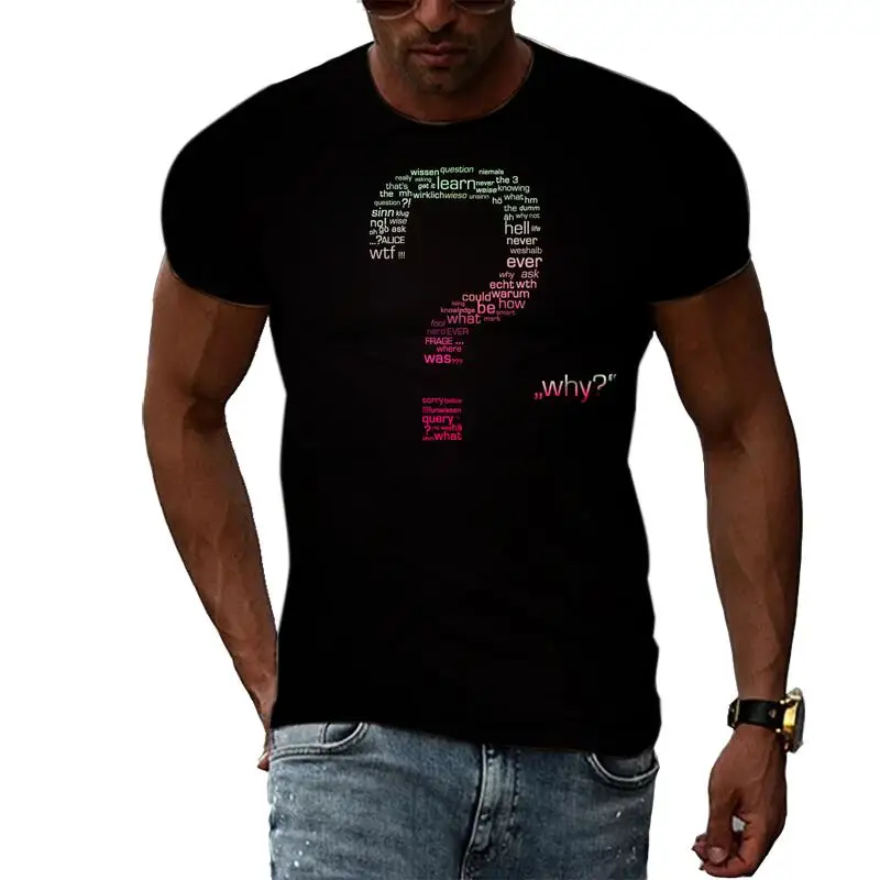 

Summer Fashion Creative Multidimensional Graphic T Shirts For Men Casual 3D Print Harajuku Personality Round Neck Short Sleeve