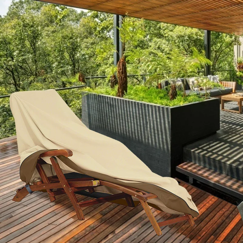 

Patchwork Color Lounge Chair Cover, Waterproof Cover, 190T Chair Dust Cover, Garden and Balcony