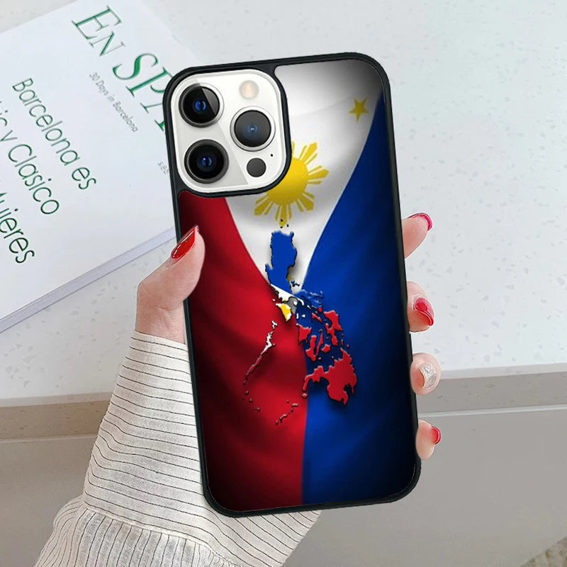 Philippines Flag Black Plastic Phone Case