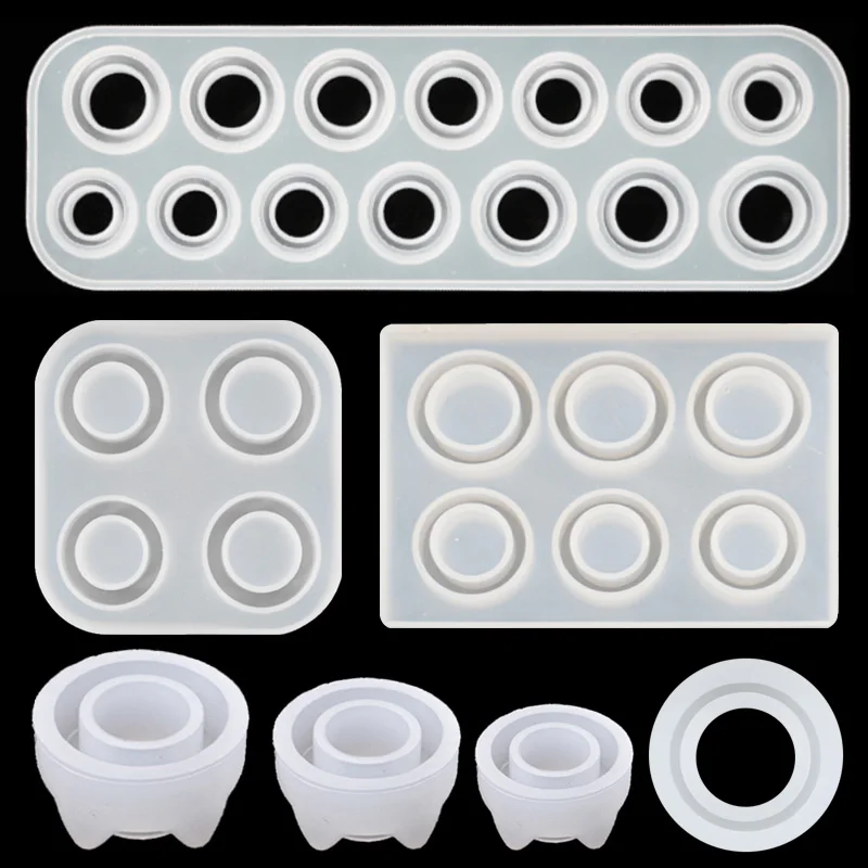 1 Ring Resin Epoxy Resin Mold Mixed Size Silicone Mold for DIY Jewelry Making Accessories Supplies Accessories