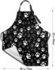 Funny Dog Paw Animal Apron with 2 Pockets Waterproof for Men Women Kitchen Garden Decor 2