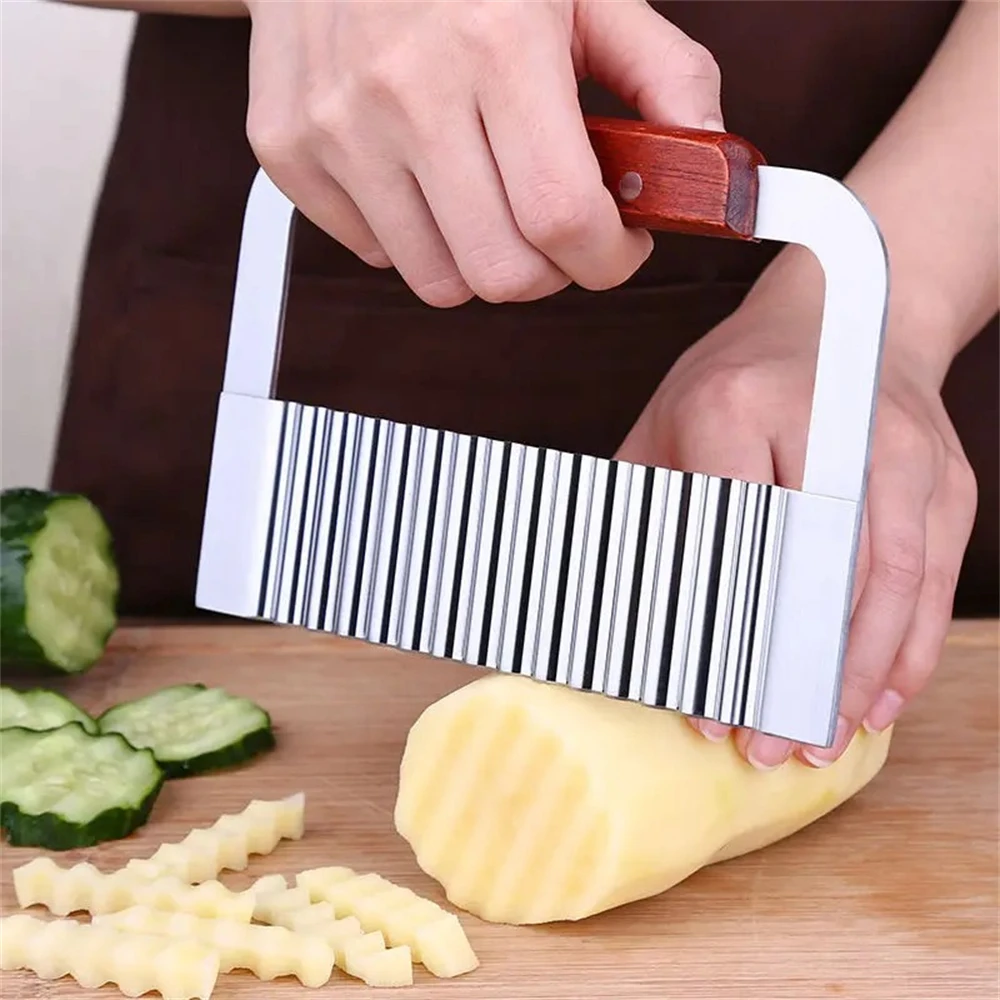 1/2PCS,Multifunctional Wolf Tooth Potato Knife Yams Slicing Flower Knife Kitchen Cutting Potatoes Wave Kitchen Tools