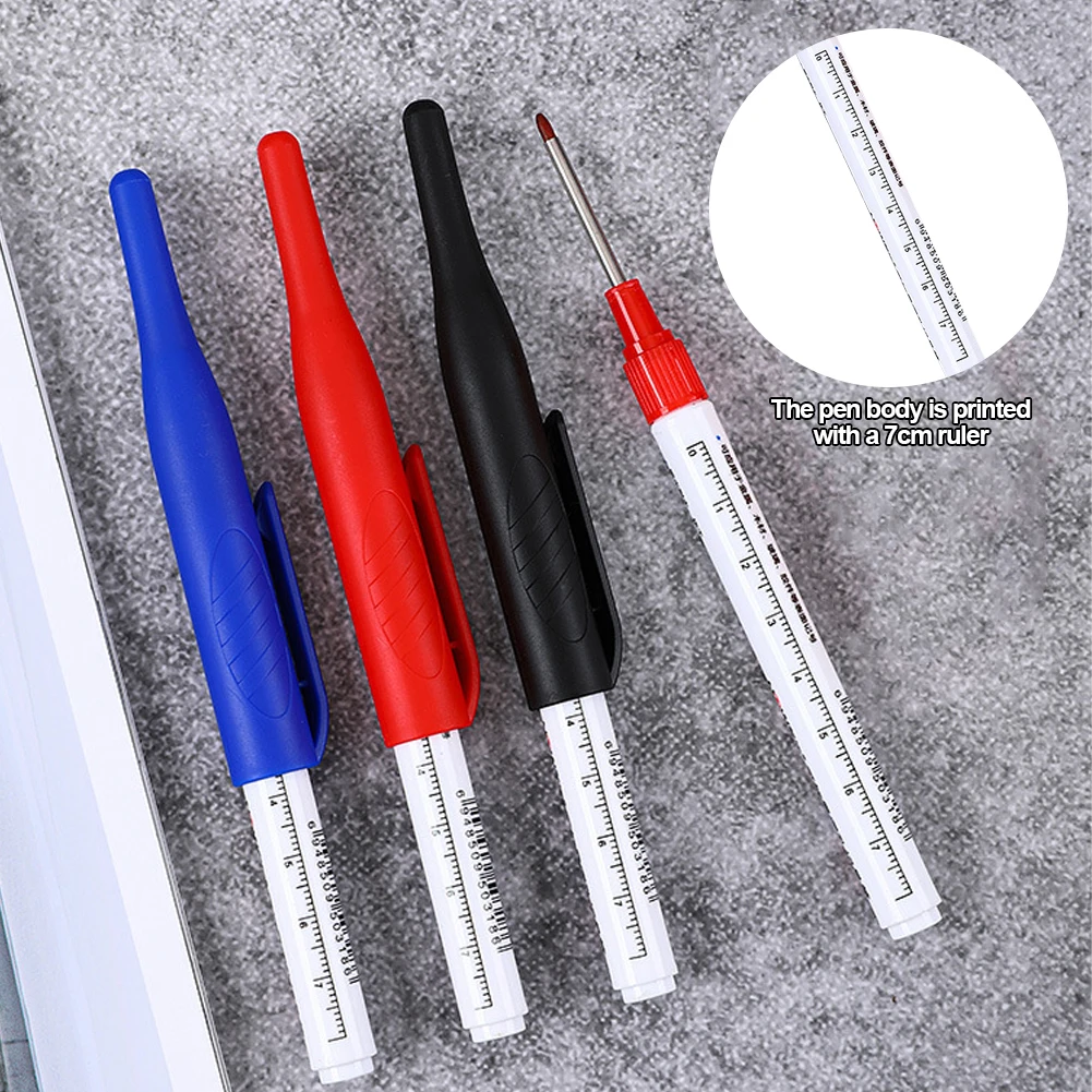 

32mm Extra Long Nib Marker Pens Refillable Marking Pen Carpentry Hardware Timber Deep Hole Marking Pen Carpentry Supplies