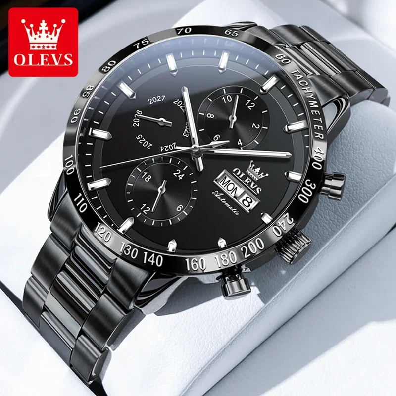 OLEVS 6683 Men's Watch Stainless Steel Waterproof Automatic Mechanical
