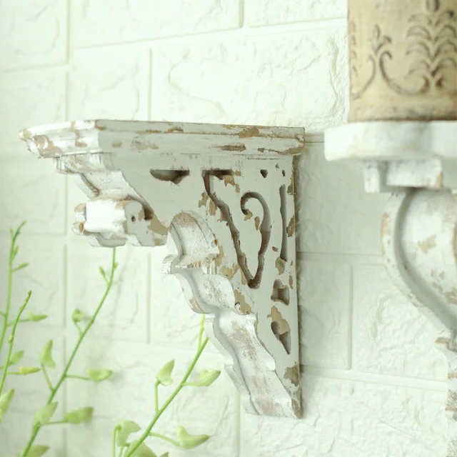 2Db Polc Falfala Falra Szerelt Tartó Növényi Kellékek Elhelyezett Virág Edényállvány A Vidéki Parasztház Dekorációira - Image 3