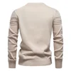Autumn Winter Mens Sweater High-quality Solid Color Round Neck Warm Pullover Male Fashion Casual Knitwear Sweater Men Clothing 2