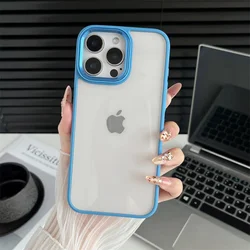 Enhanced Transparent Edge Protective Phone Case with Anti - Drop Bumper - iPhone 16 (Starry sky blue)